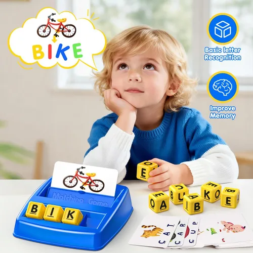 Miniatura 4 de HahaGift Juguetes educativos para niños de 3 a 5 años, juegos de aprendizaje de letras coincidentes, actividades ideales para regalo de Navidad