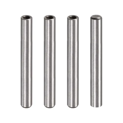 Miniatura 13 de uxcell Pasador de rosca interna M6, 4 unidades, 0.472x5.906 in, biselado, acero al carbono, cilíndrico, para cama, estantería, dispositivos