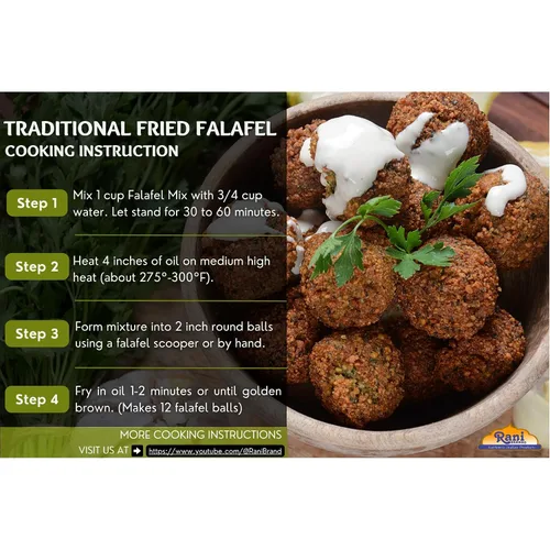 Miniatura 5 de Rani Mezcla para Falafel (Mezcla de garbanzos y especias para Falafel) 20 onzas (1.25 libras) 567g Frasco PET ~ Apto para gluten SIN TRANSGÉNICOS