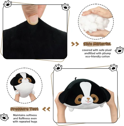Miniatura 3 de Almohada de peluche para perro, almohada de felpa suave de 13 pulgadas, lindos juguetes de peluche de dibujos animados, almohada de felpa kawaii