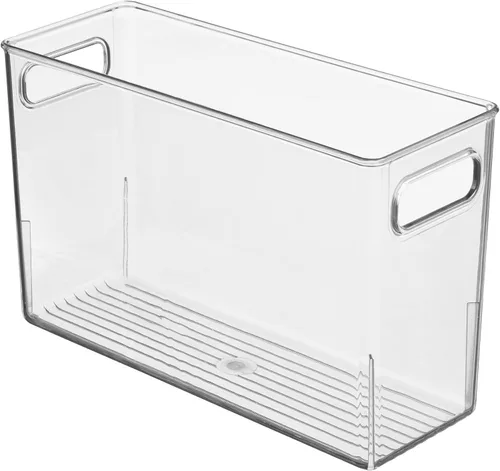Miniatura 9 de iDesign - Contenedor de almacenamiento de plástico transparente y delgado para baño, organizador alto y estrecho para lociones, cremas y artículos