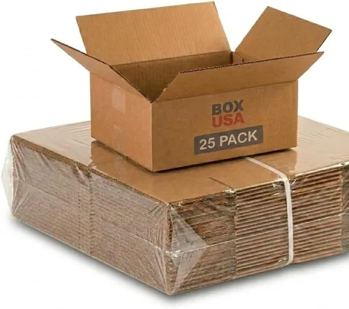 BOX USA Cajas de envío medianas de 12 pulgadas de largo x 9 pulgadas de ancho x 5 pulgadas de alto, paquete de 25 cajas de cartón corrugado para
