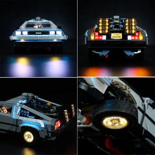 Miniatura 5 de RC con kit de luz LED de sonido para (Back to The Future Time Machine 10300) Kit de construcción, kit de iluminación de construcción para Lego 10300