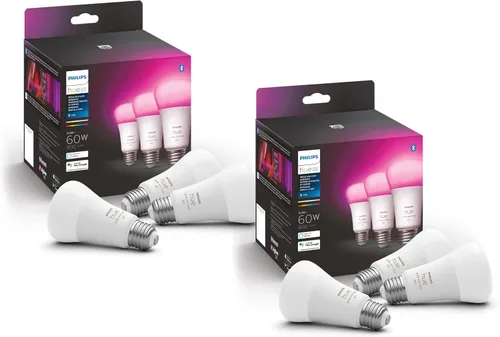 Miniatura 18 de Philips Hue - Paquete de 2 bombillas LED A19, compatibles con Bluetooth y Zigbee (opcional Hue Hub), activadas por voz con Alexa y Google Assistant
