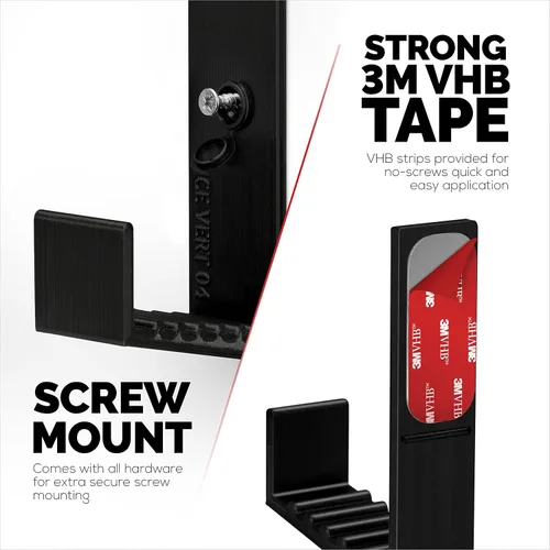 Miniatura 3 de Soporte de pared para caja de cables de 2.5 pulgadas, adhesivo y atornillado, para enrutadores, portátiles, módem, WiFi de malla, Apple TV