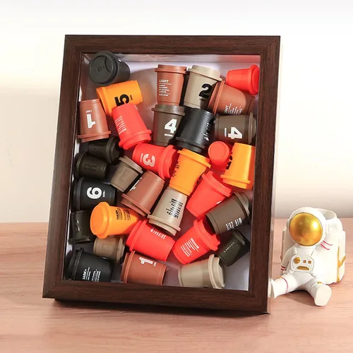 Miniatura 4 de Muzilife Caja de fotos con tablero de lino, vitrina de vidrio de madera profunda, lista para colgar, caja de memoria, recuerdos deportivos