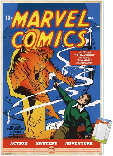 Miniatura 9 de Trends International Marvel Comics - Póster de pared de The Very First Marvel Comics #1, 22.375 x 34 pulgadas, versión premium sin marco