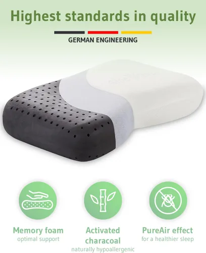 Miniatura 3 de Third of Life Almohada cervical NuMOON Aloe Vera Almohada de espuma viscoelástica para aliviar el dolor de cuello y hombros Durmientes de lado