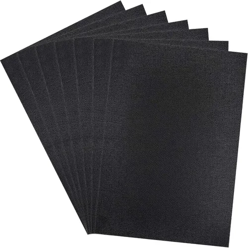 Similane 6 piezas de tela de bordado Aida para punto de cruz, tela de punto de cruz, 14 unidades, color negro, fácil de usar, patrones de bordado,