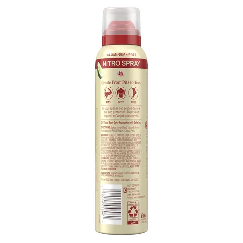 Miniatura 10 de Old Spice Desodorante en aerosol para todo el cuerpo para hombres, sin aluminio, aroma a pepino + aguacate, protección contra olores 24/7, frescura