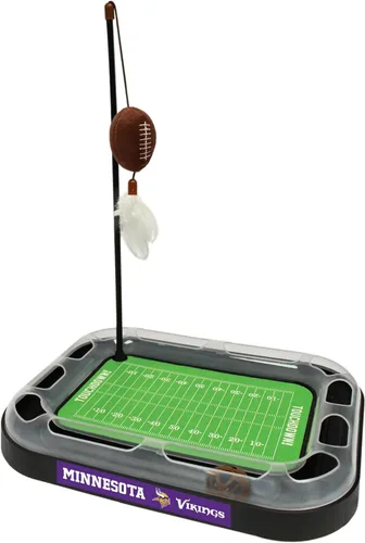 Miniatura 16 de Tabla de rascado para gatos NFL LOS VEGAS Raiders Campo de fútbol americano Juguetes para gatos + Pelota de fútbol de felpa rellena de hierba gatera