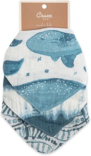 Miniatura 6 de Crane Baby Soft Baby Bib Set, 100% Cotton Muslin Baby Bibs, Soft and Absorbent Drool Bib For Babies