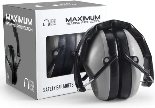 Miniatura 12 de Pro For Sho 34dB NRR - Orejeras de protección auditiva, NRR más alta en diseño compacto, protección auditiva para disparar, cortar y trabajar