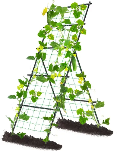 Miniatura 12 de Enrejado de jardín para plantas trepadoras al aire libre, enrejado de pepino de metal para plantas al aire libre, verduras, frutas, flores, vides