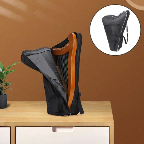 Miniatura 2 de Vaguelly Bolsa de transporte de arpa de lira ligera, bolsa de almacenamiento para instrumentos musicales con asa para arpas de cuerda de 15 a 19