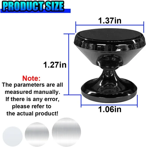 Miniatura 2 de Soporte magnético para teléfono para tablero de automóvil, soporte de teléfono celular ajustable en 360°, soporte universal estable antideslizante