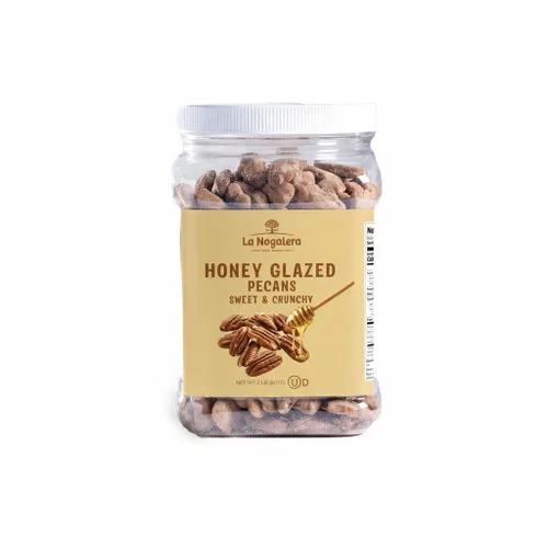 Miniatura 10 de Nueces pecanas glaseadas con miel de 5 onzas – Nueces pecanas caramelizadas con miel real, aperitivo crujiente y dulce de nueces tostadas en bolsa