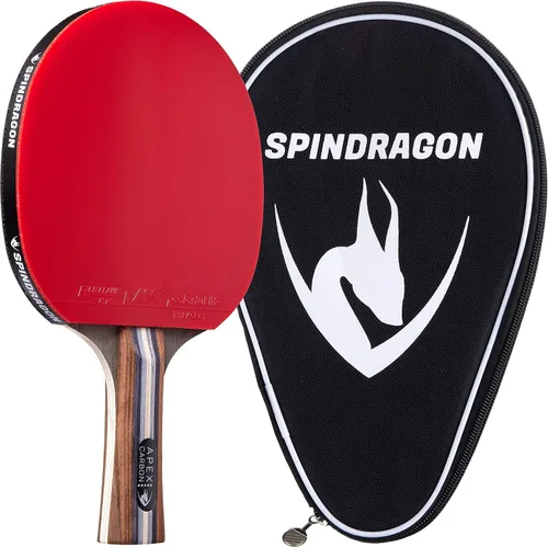 Apex - Paletas de ping pong de carbono | Palas de tenis de mesa profesionales con fibra de carbono, goma de primera calidad y funda protectora para
