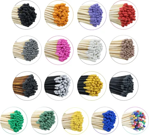 Chandler Studio - Cerillas de madera de repuesto de 10 cm con etiquetas adhesivas de encendido - Cerillas de seguridad al por mayor a granel sueltas