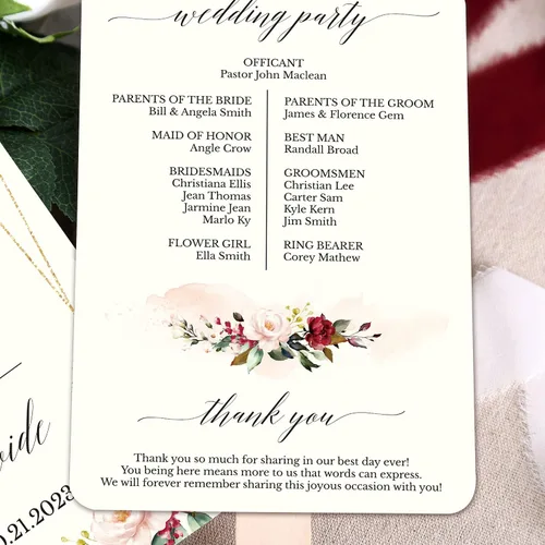 Miniatura 5 de DORIS HOME 50 lazos de cinta de color borgoña con perlas de 5 pulgadas de ancho x 7 pulgadas de alto, para fanáticos del programa de bodas