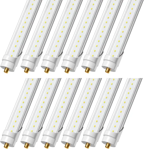 ONLYLUX Luces LED de 8 pies, T8 96 pulgadas, 45 W, FA8, luces LED de un solo pin 5850 lm, derivación de lastre, 6000 K, bombillas LED F96 de 8 pies