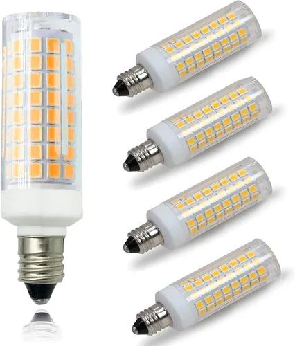 [Paquete de 5] Bombilla LED E11 de 7 W, regulable, base de mini candelabro, equivalente a halógeno, equivalente a 75 W, bombilla de maíz T3/T4 JD