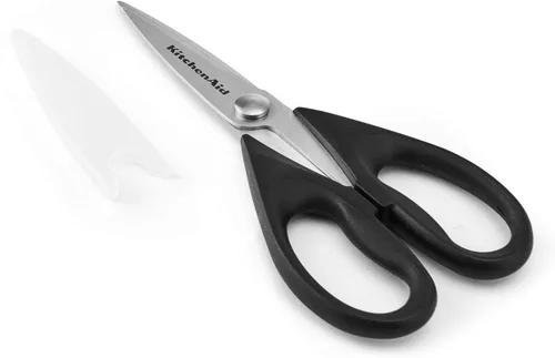 Miniatura 2 de KitchenAid Tijeras multiusos, talla única, negro/negro y KitchenIQ 50009 Edge Grip Afilador de cuchillos de 2 etapas, color negro