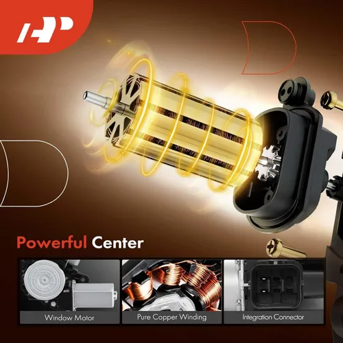 Miniatura 4 de A-Premium Regulador de Ventana Eléctrico con Motor Compatible con Honda Civic 2006-2011 Coupe, Lado Derecho del Pasajero Delantero