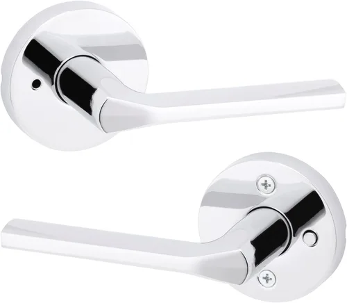 Miniatura 34 de Kwikset Lisboa - Manija interior de puerta de privacidad con cerradura, palanca de puerta para baño y dormitorio, palanca de puerta con botón