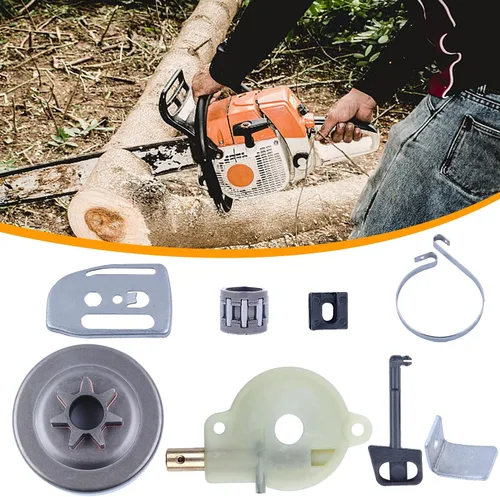 Miniatura 2 de Bomba de aceite de tambor de embrague Placa de barra de freno Kit de barra de estrangulador para motosierra Husqvarna 142 137 136 36 41