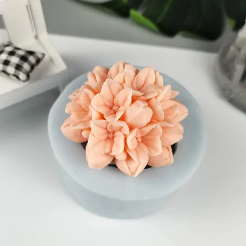 HC0283 PRZY Molds - Moldes de silicona para hortensias para decoración de plantas, moldes de jabón para plantas, flores de Okidy, moldes para velas,