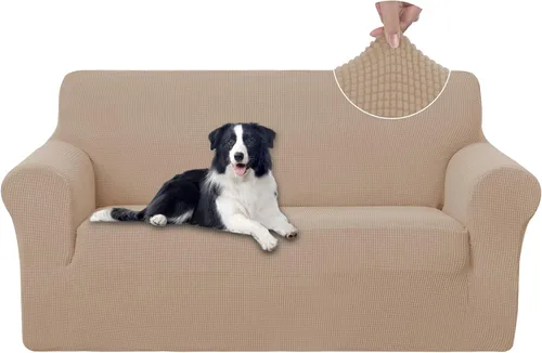 Miniatura 108 de U-NICE HOME Funda elástica para sofá, lavable, protector de muebles para sofá de 3 cojines, apta para mascotas (sofá, gris)