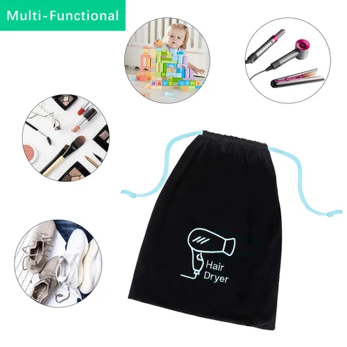 Miniatura 4 de Bolsa organizadora de almacenamiento de 11.8 x 14 pulgadas para secador de pelo y todas las herramientas para el cabello con cordón, ideal