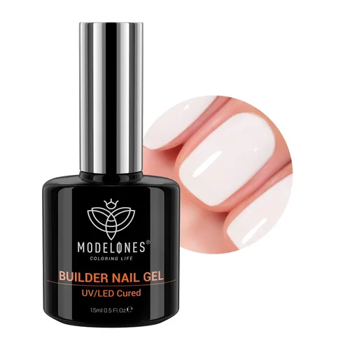 Miniatura 21 de modelones Gel base de goma de fibra para uñas, 0.5 fl oz (0.5 fl oz), base de goma de vidrio transparente, esmalte de gel, fortalecedor de uñas