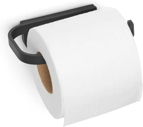 Miniatura 7 de Brabantia Mindset - Portarrollos de papel higiénico montado en la pared (blanco fresco mineral) de apertura amplia, estante de pañuelos de baño
