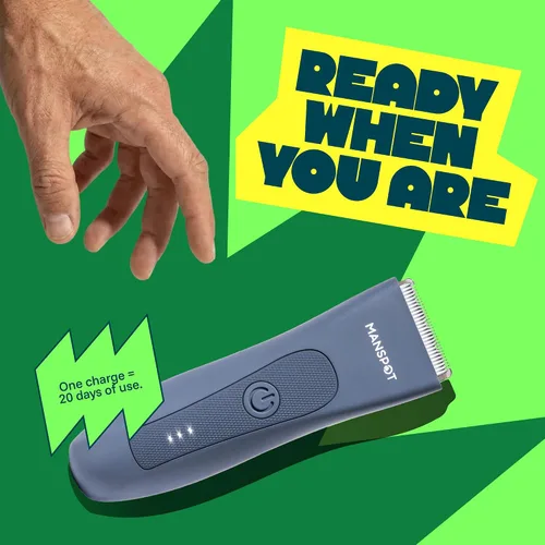 Miniatura 4 de MANSPOT Afeitadora eléctrica para ingle, recortadores de acabado capilar, juego de afeitado y aseo para hombres con 4 protectores y cabezales