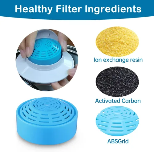 Miniatura 3 de Filtros de fuente de agua para gatos, filtros de repuesto para fuente de gato para dispensador automático de agua para mascotas de 2.0L/67 onzas