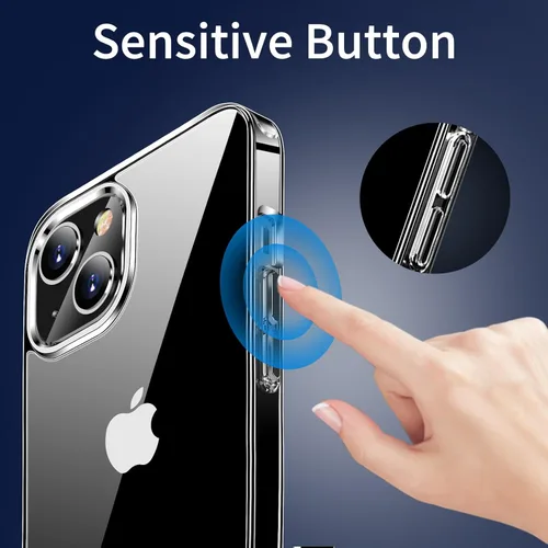 Miniatura 6 de JJGoo Compatible con iPhone 13 Funda transparente, transparente a prueba de golpes, delgada, antiarañazos, carcasa protectora de policarbonato duro