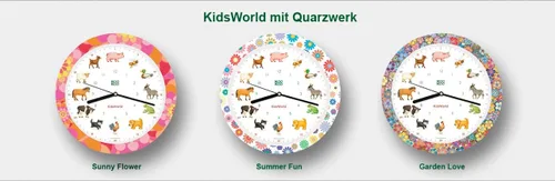 Miniatura 4 de KOOKOO Kids World Sunny Flower - Reloj de pared para niños con sonidos naturales, 12 animales de granja Flor soleada