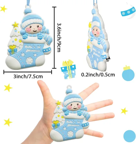Miniatura 2 de Ornamento de Navidad 2025 del Primer Bebé Niño Personalizado Decoración de Bebé Niño Ornamento del Árbol de Navidad Primer Recuerdo Personalizado