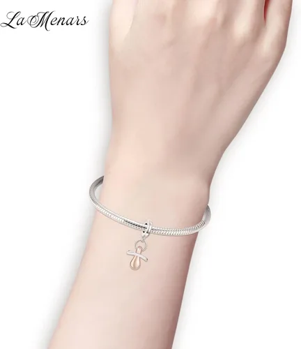 Miniatura 2 de LaMenars Happy Birthday Heart Charm for Bracelets 925 Silver Beads for Women's Bracelets & Necklaces Balloon & Cake Dangle Pendant for Mother's Day