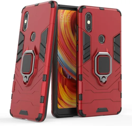 Miniatura 6 de LuluMain Compatible con funda Xiaomi Mi Mix 2S, soporte de anillo de metal, a prueba de golpes, carcasa de parachoques duro