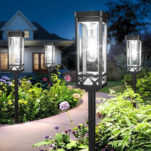 Miniatura 10 de KOOPER Taller Solar Pathway Lights Outdoor, 8 Pack Upgraded Brighter Solar Garden Lights Solar Powered, Up To 15 Hours Outdoor Solar Lights for Yard