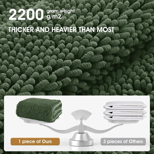 Miniatura 9 de IM HOME Felpudo absorbente de chenilla para exterior de 36" x 24", tapetes para puertas lavables y fangosos para perros, tapete antideslizante