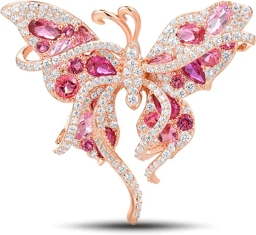 Miniatura 2 de Santuzza Anillo de mariposa de plata de ley para mujer