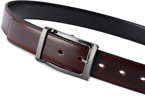 Miniatura 6 de Beltox - Cinturón reversible para hombre de 1.25 pulgadas de ancho y hebilla, estilo formal