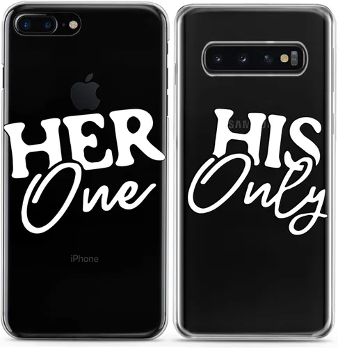 Miniatura 4 de Fundas a juego para parejas compatibles con iPhone 16 15 14 13 12 11 Pro Max Mini Xs X 6s 8 Plus 7+ Xr 10 SE 5 Love Her His Quote Funda de silicona