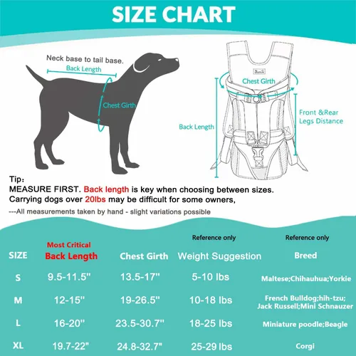 Miniatura 2 de Lukovee Mochila Transportadora para Perros, Patas Afuera Transportador Frontal de Fácil Ajuste para Perros Pequeños y Medianos, Transportador