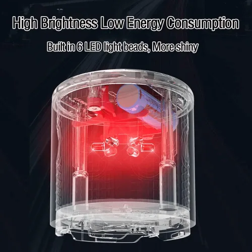 Miniatura 4 de LEDHOLYT Luz de advertencia estroboscópica solar, luz de advertencia estroboscópica de emergencia solar súper brillante de una sola columna