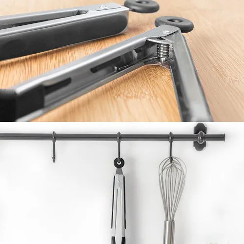 Miniatura 8 de pinzas de cocina de 9 pulgadas y 12 pulgadas, de acero inoxidable, de silicona, resistentes al calor, tipo espátula, para dar vuelta la carne